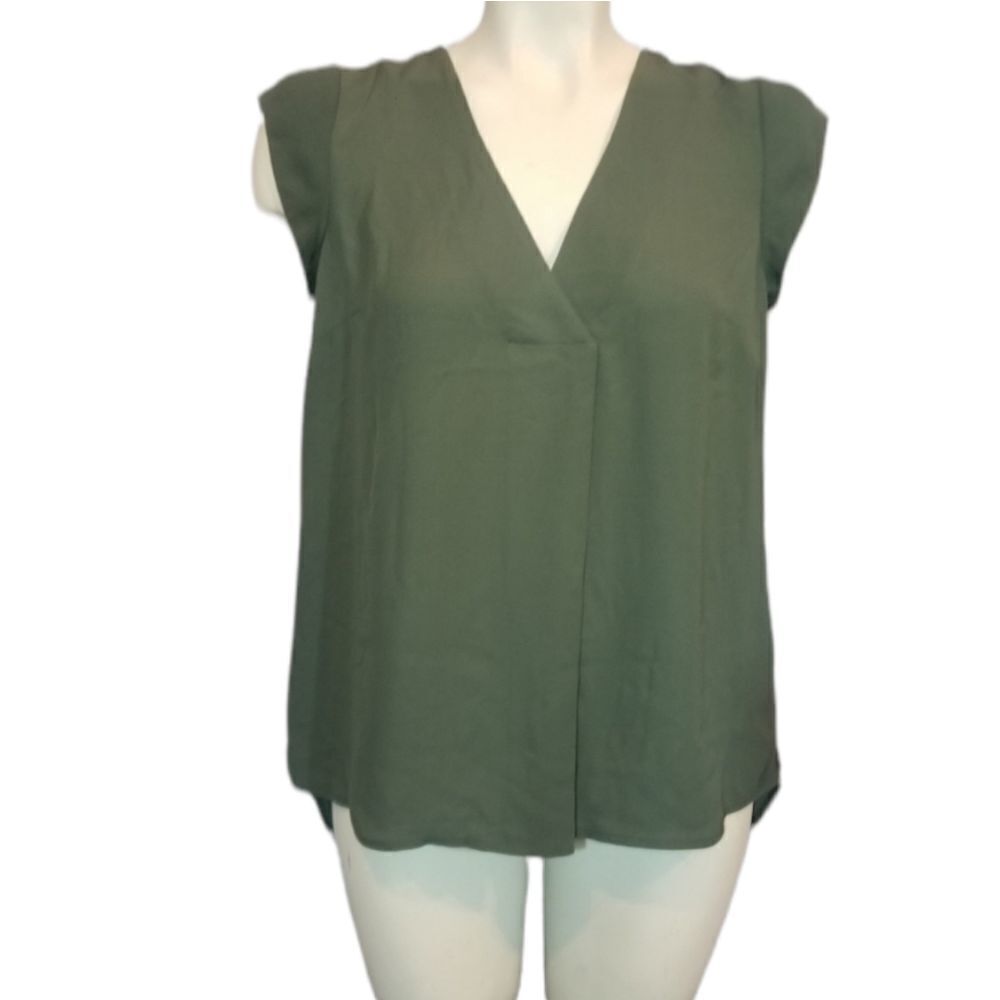DR2 Olive Green Sleeveless Blouse Size XS